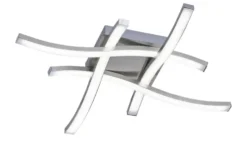 LED-Deckenleuchte, 4-flammig, Nickel matt