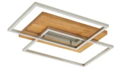 LED-Deckenleuchte, 2-flammig, Eiche natur