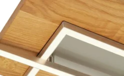 LED-Deckenleuchte, 2-flammig, Eiche natur