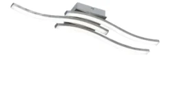 LED-Deckenleuchte, 3-flammig, Nickel matt