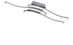LED-Deckenleuchte, 3-flammig, Nickel matt