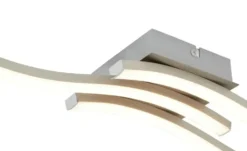LED-Deckenleuchte, 3-flammig, Nickel matt