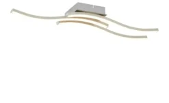 LED-Deckenleuchte, 3-flammig, Nickel matt