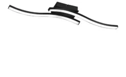 LED-Deckenleuchte, 2-flammig, schwarz
