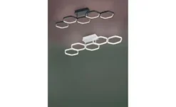 LED-Deckenleuchte, 4-flammig, grau