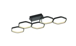 LED-Deckenleuchte, 4-flammig, grau