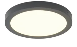 LED-Deckenleuchte, rund, dunkelgrau