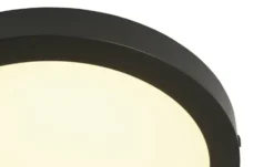 LED-Deckenleuchte, rund, schwarz