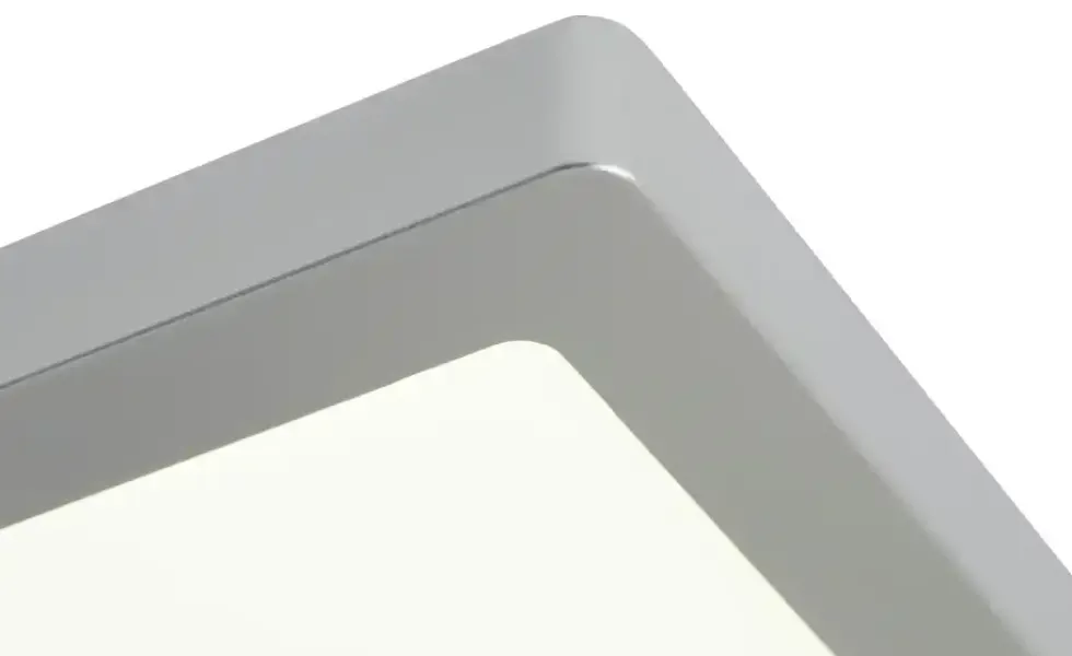 LED-Panel, chrom-matt, eckig