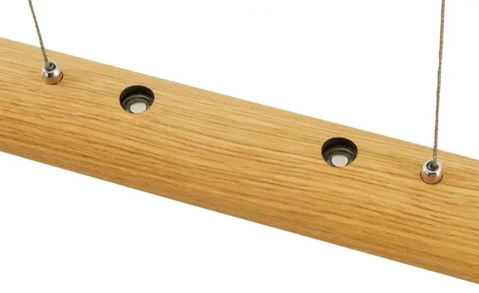 LED-Pendelleuchte, 1-flammig, Eiche natur