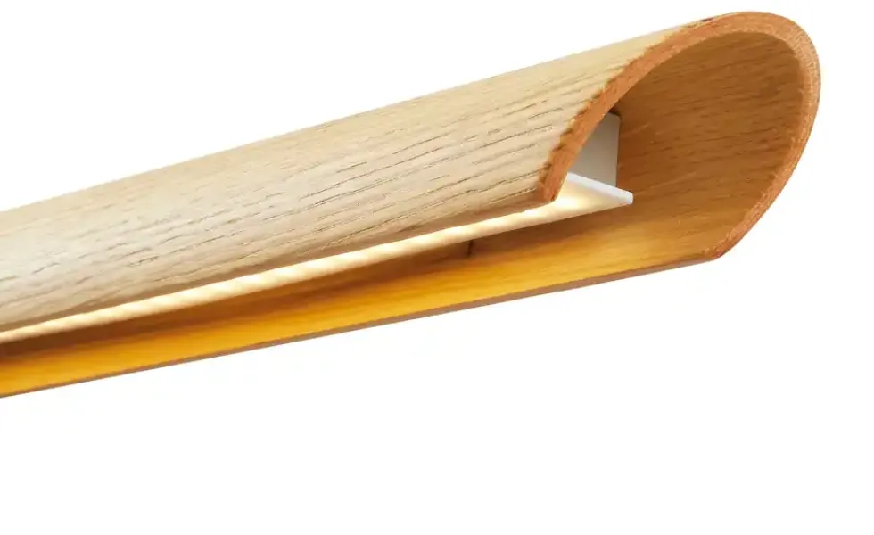 LED-Pendelleuchte, 1-flammig, Eiche natur
