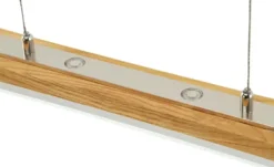 LED-Pendelleuchte, 1-flammig, Eiche natur