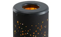 LED-Stehleuchte, 1-flammig, Stoff schwarz/gold