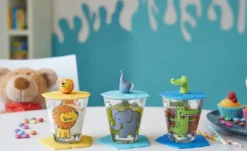 LEONARDO Kinder Trink - Set 9-tlg. Löwe / Krokodil / Elefant Bambini