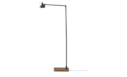 Leseleuchte, 1-flammig, Metall / Holz schwarz Max