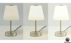 levelone LED-Tischleuchte, 1-flammig, Nickel-matt