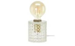 levelone Tischleuchte, 1-flammig, Glas in Diamant-Optik
