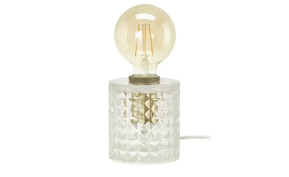 levelone Tischleuchte, 1-flammig, Glas in Diamant-Optik