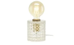 levelone Tischleuchte, 1-flammig, Glas in Diamant-Optik