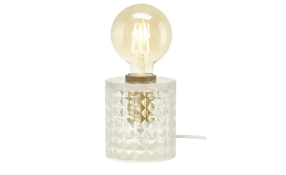 levelone Tischleuchte, 1-flammig, Glas in Diamant-Optik