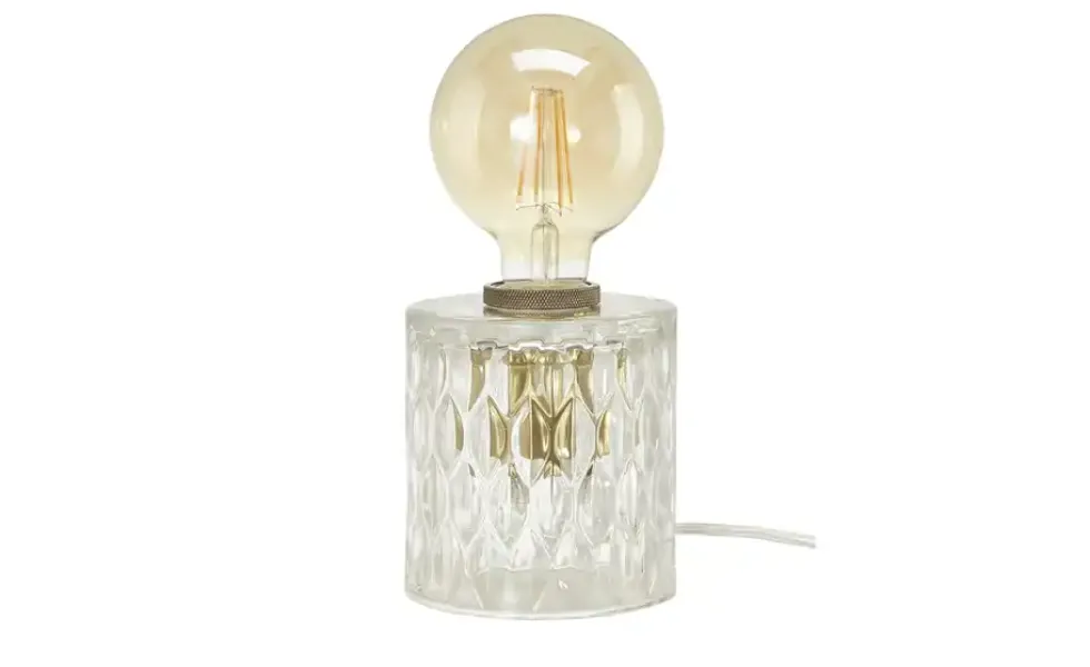 levelone Tischleuchte, 1-flammig, Glas in Kristall-Optik