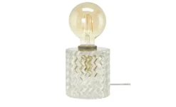 levelone Tischleuchte, 1-flammig, Glas in Wellen-Optik
