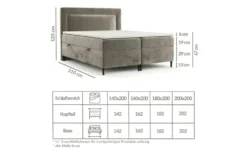maison de rêve Boxspringbett mit Stauraum Novara