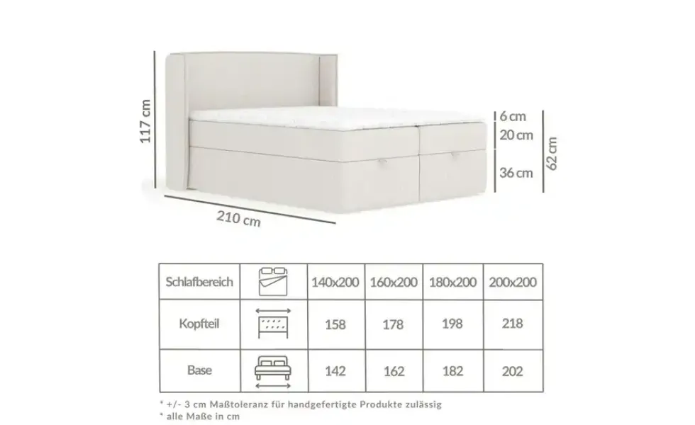 maison de rêve Boxspringbett mit Stauraum