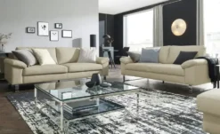 Max Schelling Ledersofa mit Kufengestell Maximum