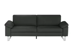 Max Schelling Ledersofa mit Kufengestell Maximum