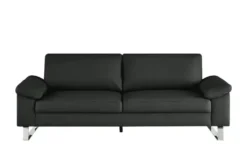 Max Schelling Ledersofa mit Kufengestell Maximum