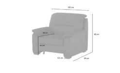 meinSofa Sessel mit ausziehbarem Hocker Vera