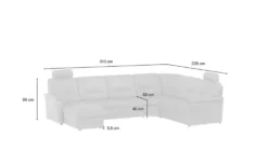meinSofa Wohnlandschaft aus Mikrofaser Edda
