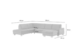 meinSofa Wohnlandschaft Kunstleder Samu