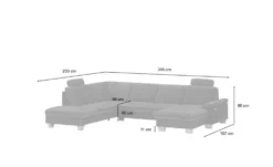 meinSofa Wohnlandschaft Leder Samu