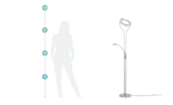 Meisterleuchten LED-Deckenfluter, 2-flammig Chrom