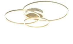 Meisterleuchten LED-Deckenleuchte, 3 Ringe, alufarben