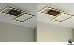 Meisterleuchten LED-Deckenleuchte 2-flammig, schwarz mit Fernbedienung