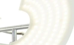 Meisterleuchten LED-Deckenfluter, 3-flammig, Nickel-matt/ chrom