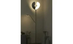 Meisterleuchten LED-Deckenfluter, 3-flammig, Nickel-matt/ chrom