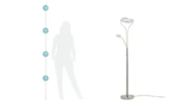 Meisterleuchten LED-Deckenfluter, 2-flammig, Chrom