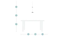 Meisterleuchten LED-Pendelleuchte, 2-flammig, nickel matt