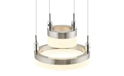 Meisterleuchten LED-Pendelleuchte, 4-flammig, nickel matt