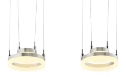 Meisterleuchten LED-Pendelleuchte, 4-flammig, nickel matt
