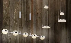 Meisterleuchten LED-Pendelleuchte, 4-flammig, nickel matt