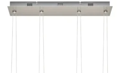 Meisterleuchten LED-Pendelleuchte, 4-flammig, nickel matt