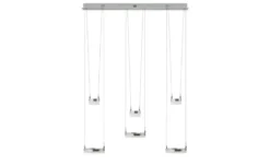Meisterleuchten LED-Pendelleuchte, 6-flammig, nickel matt