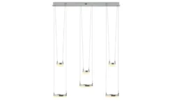 Meisterleuchten LED-Pendelleuchte, 6-flammig, nickel matt