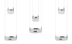Meisterleuchten LED-Pendelleuchte, 6-flammig, nickel matt