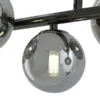 Meisterleuchten Pendelleuchte, 9-flammig, schwarzchrom, Rauchglas Hins Black